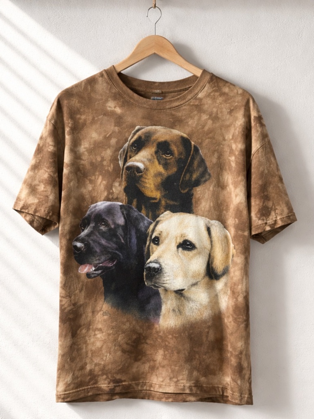 VTG 90s The Mountain Men XL Brown LabradorDog Graphic Cotton TShirt Hunt Cottage